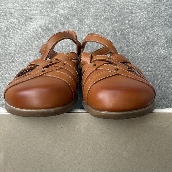 Clarks Collection Sandals Womens Size 6.5 Brown Fisherman Comfort Strappy Shoes - Picture 13 of 14